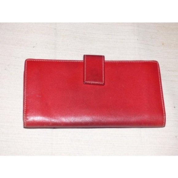 Gucci Red Leather Vintage Bi-Fold Clutch Wallet - Picture 3 of 4